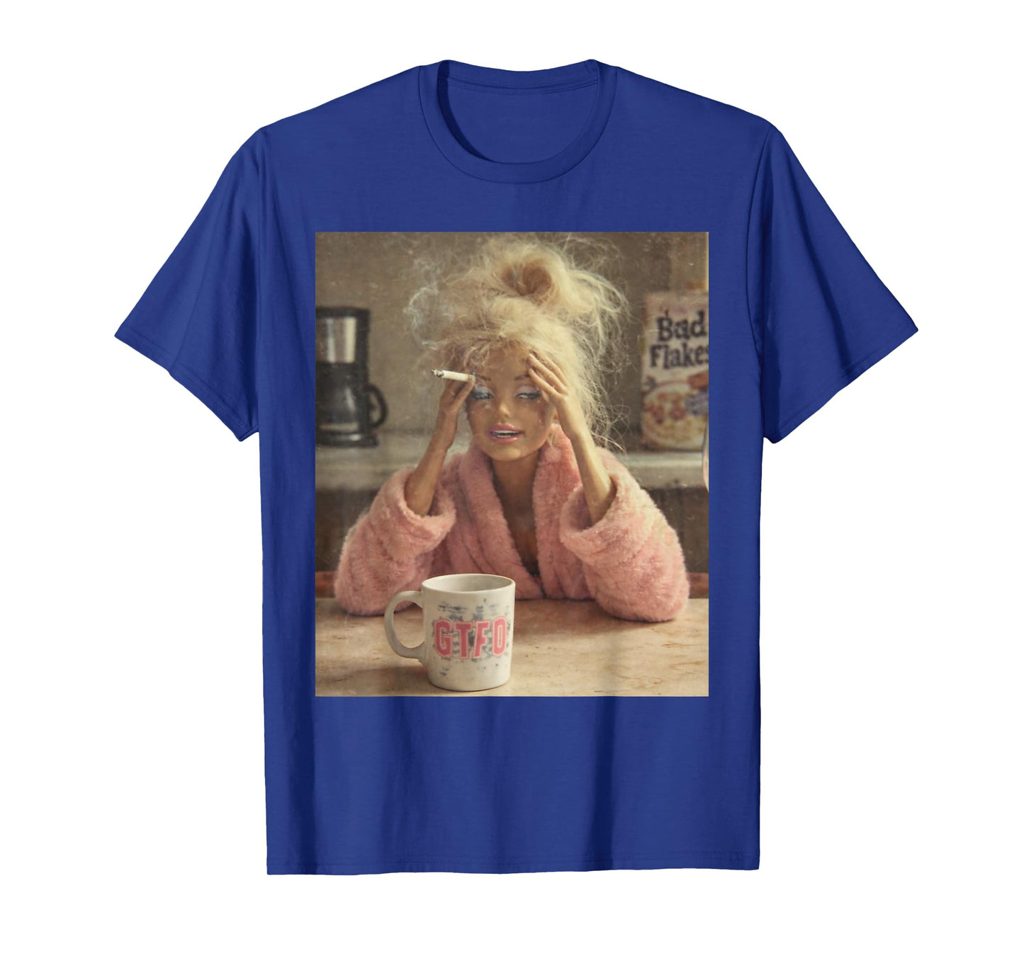 Funny Distressed Doll Face Meme Sarcastic Doll Viral Meme T-Shirt
