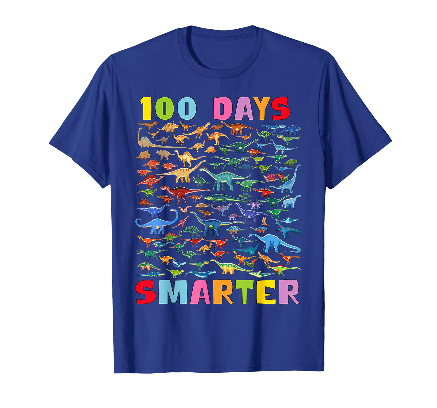 100 Days Smarter Dinosaurs Teacher Kids 100th Day of School T-Shirt