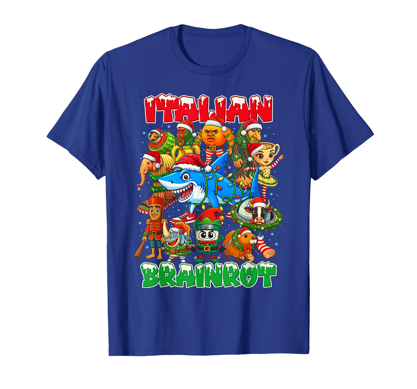 Funny Christmas Italian Brain Rot Italian Brainrot Boy Kids T-Shirt
