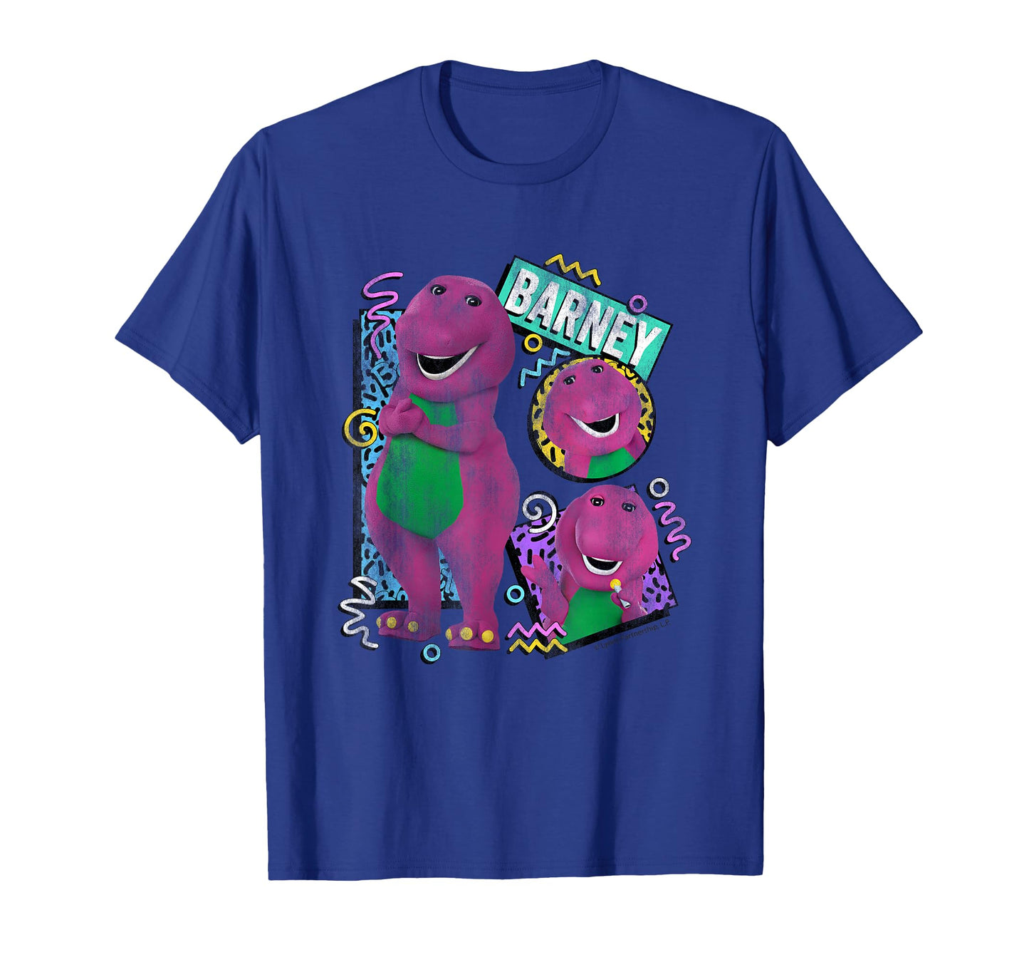 Barney 90s Style Colorful Pattern Retro T-Shirt