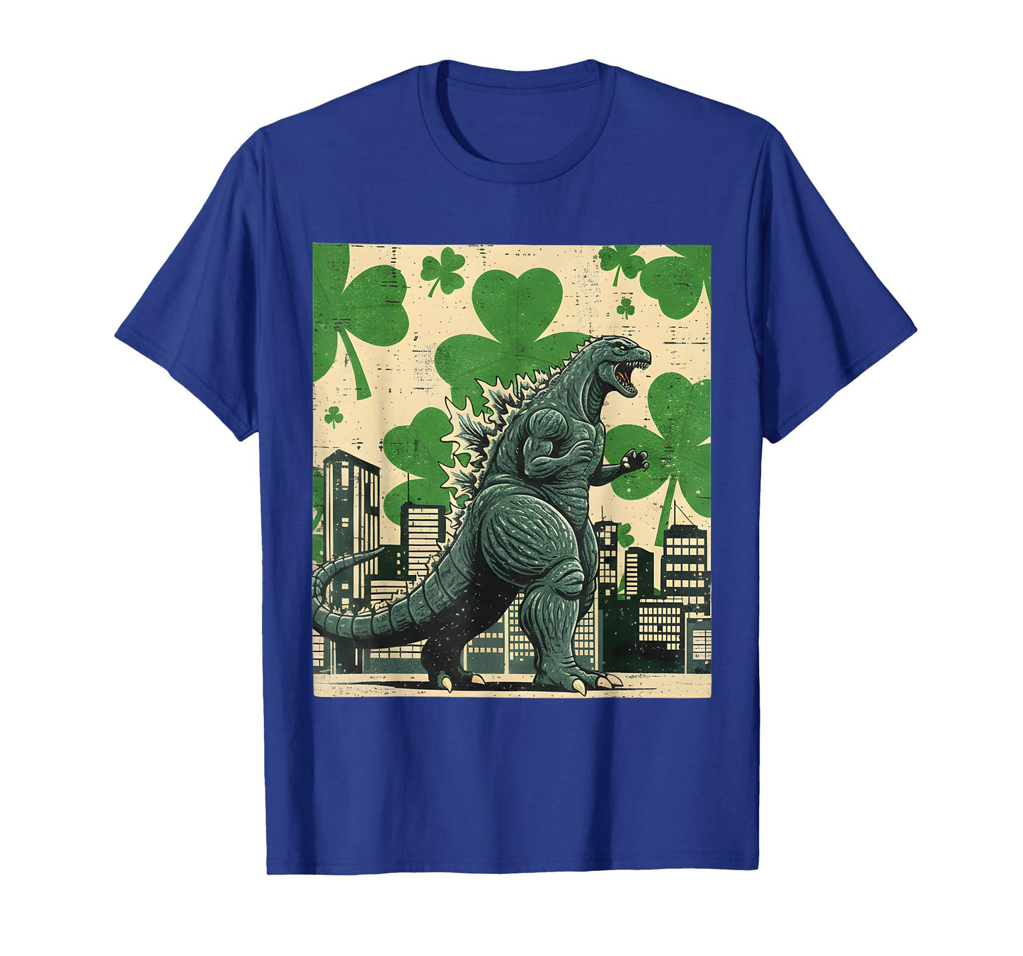 St Patrick Day Japanese Monster Shamrock Kaiju Men Women Kid T-Shirt