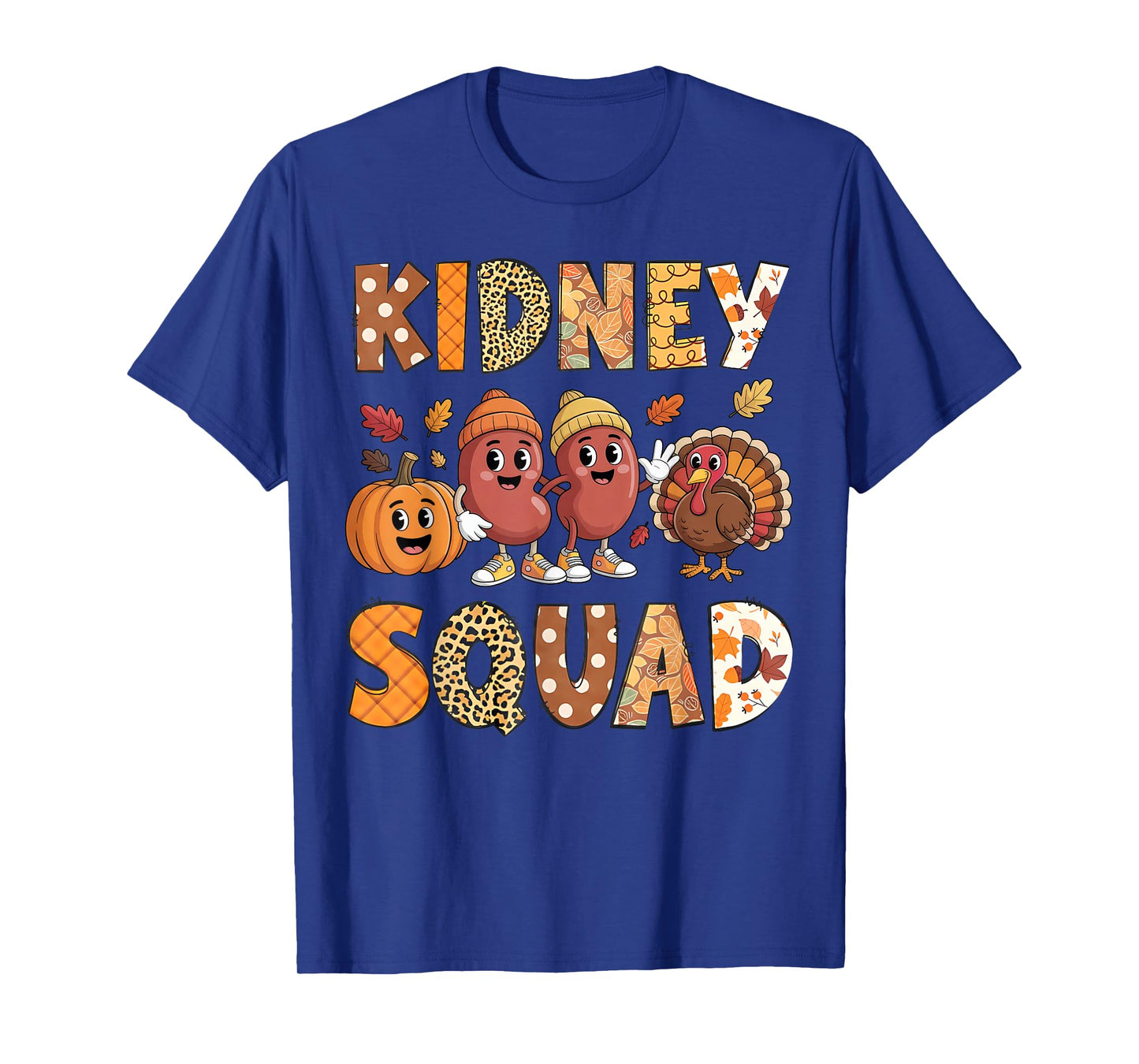 Kidney Squad Turkey Pumpkin Dialysis Nurse Thanksgiving T-Shirt