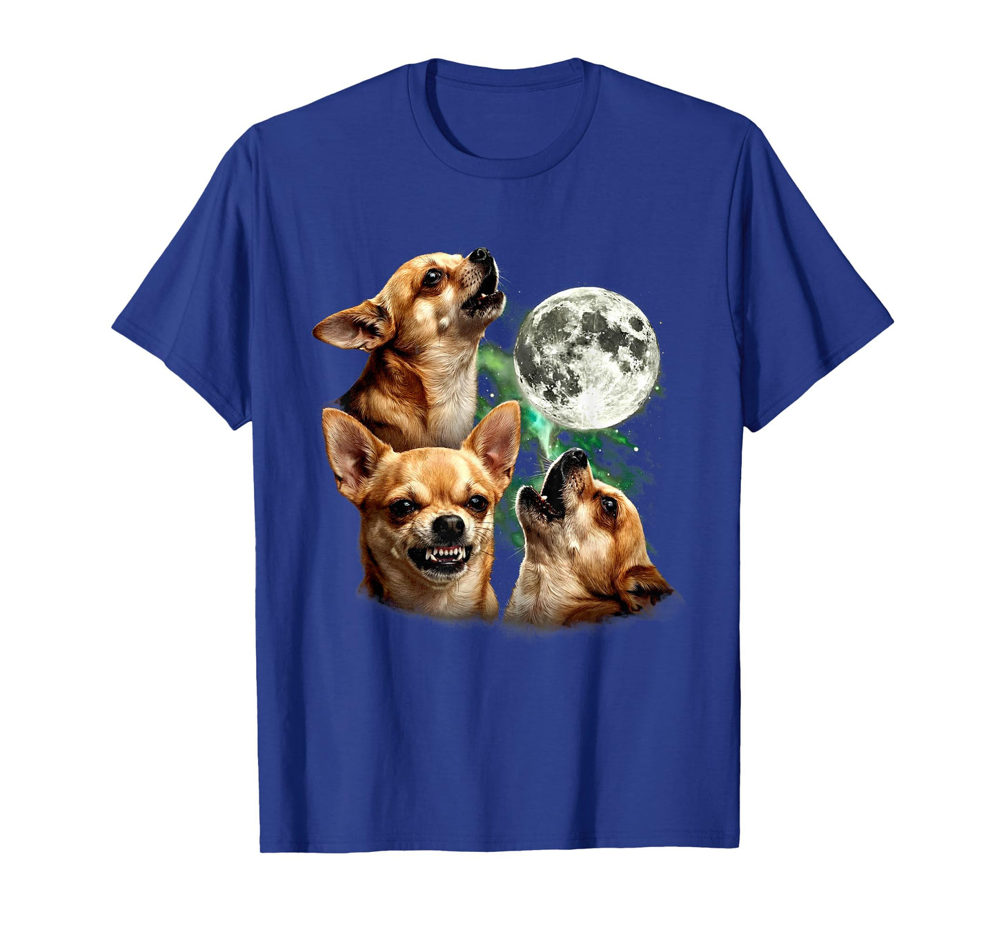Vintage 90s Chihuahua Howling at The Moon Chihuahua Dog Mom T-Shirt