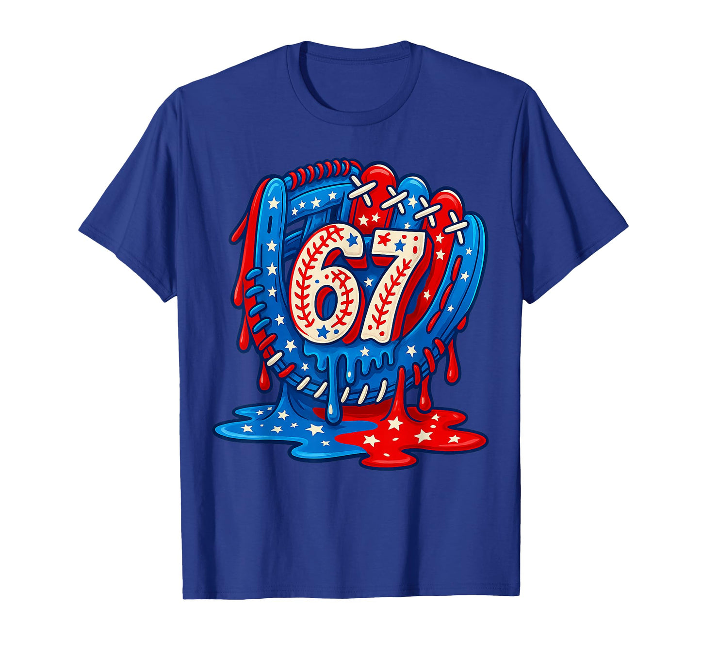 67 Ice Cream Drip Funny Six Seven Baseball T-Shirt