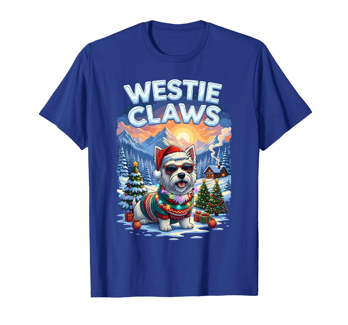 Christmas Santa Westie Claws Dog Owner West Highland Terrier T-Shirt
