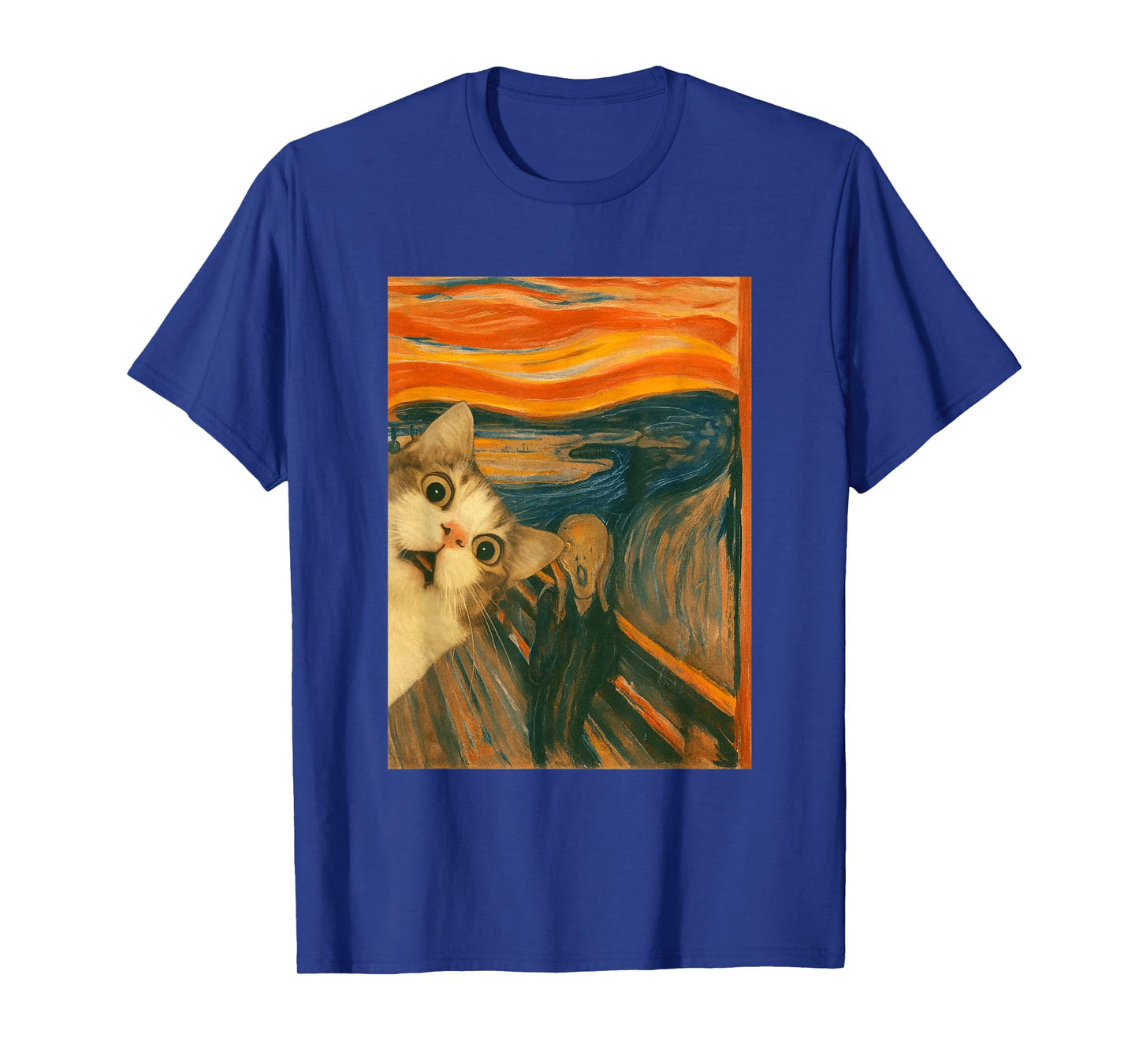 Funny Cat The Scream Art Parody Meme Feline Reaction T-Shirt
