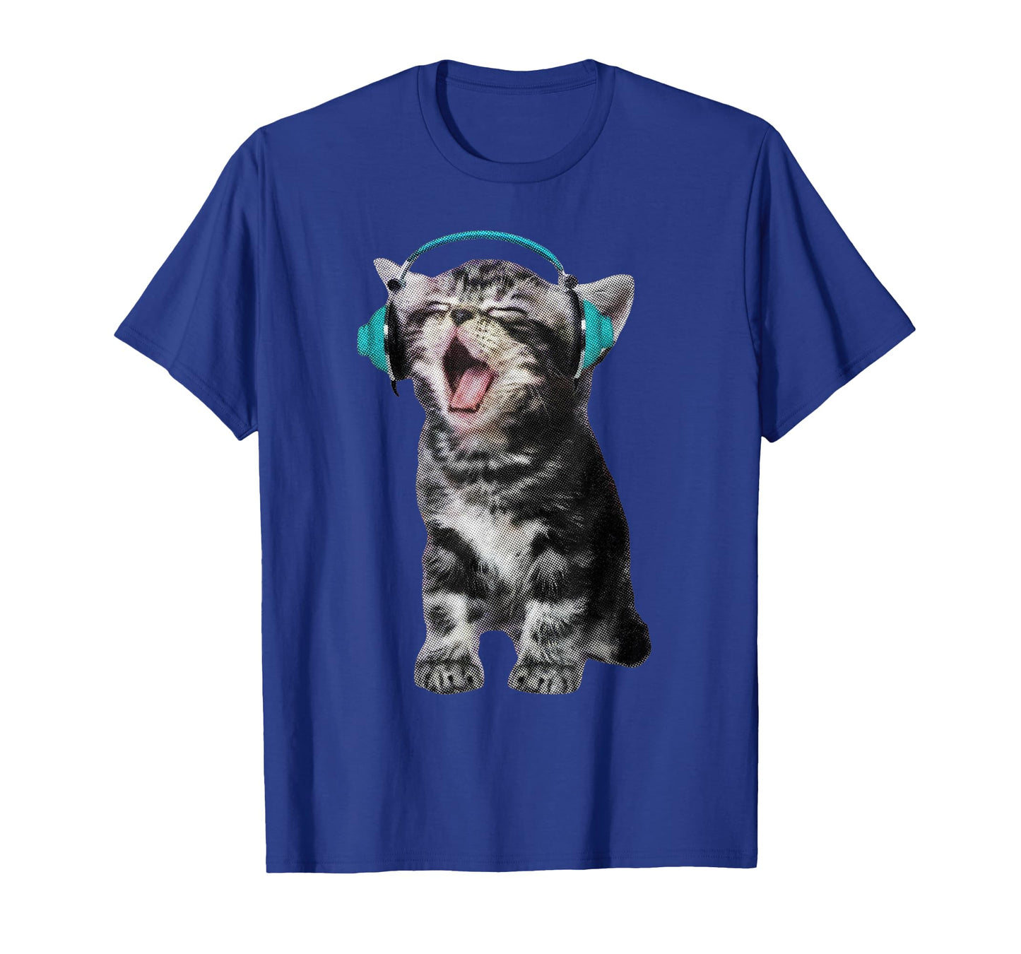 Cute Headphones Cat Meme Funny Y2K Grunge Silly Graphic Gift T-Shirt
