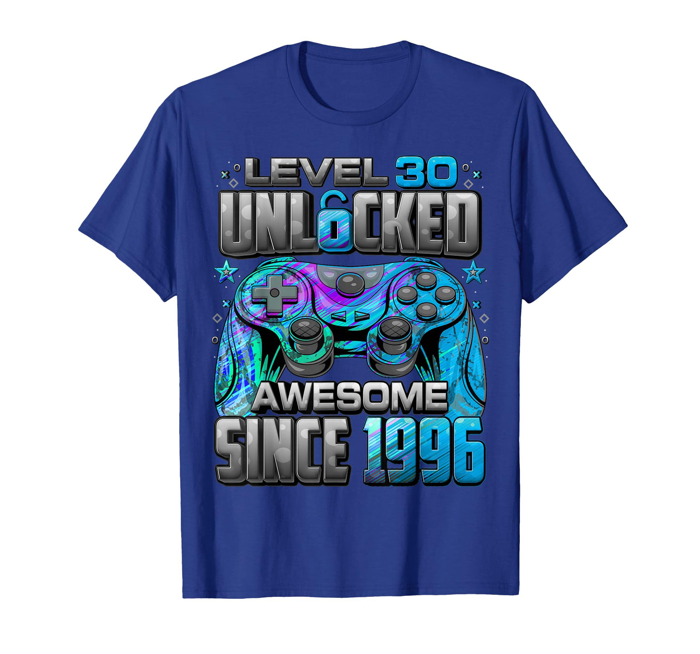 Level 30 Unlocked Awesome Since 1996 30th Birthday Gaming T-Shirt