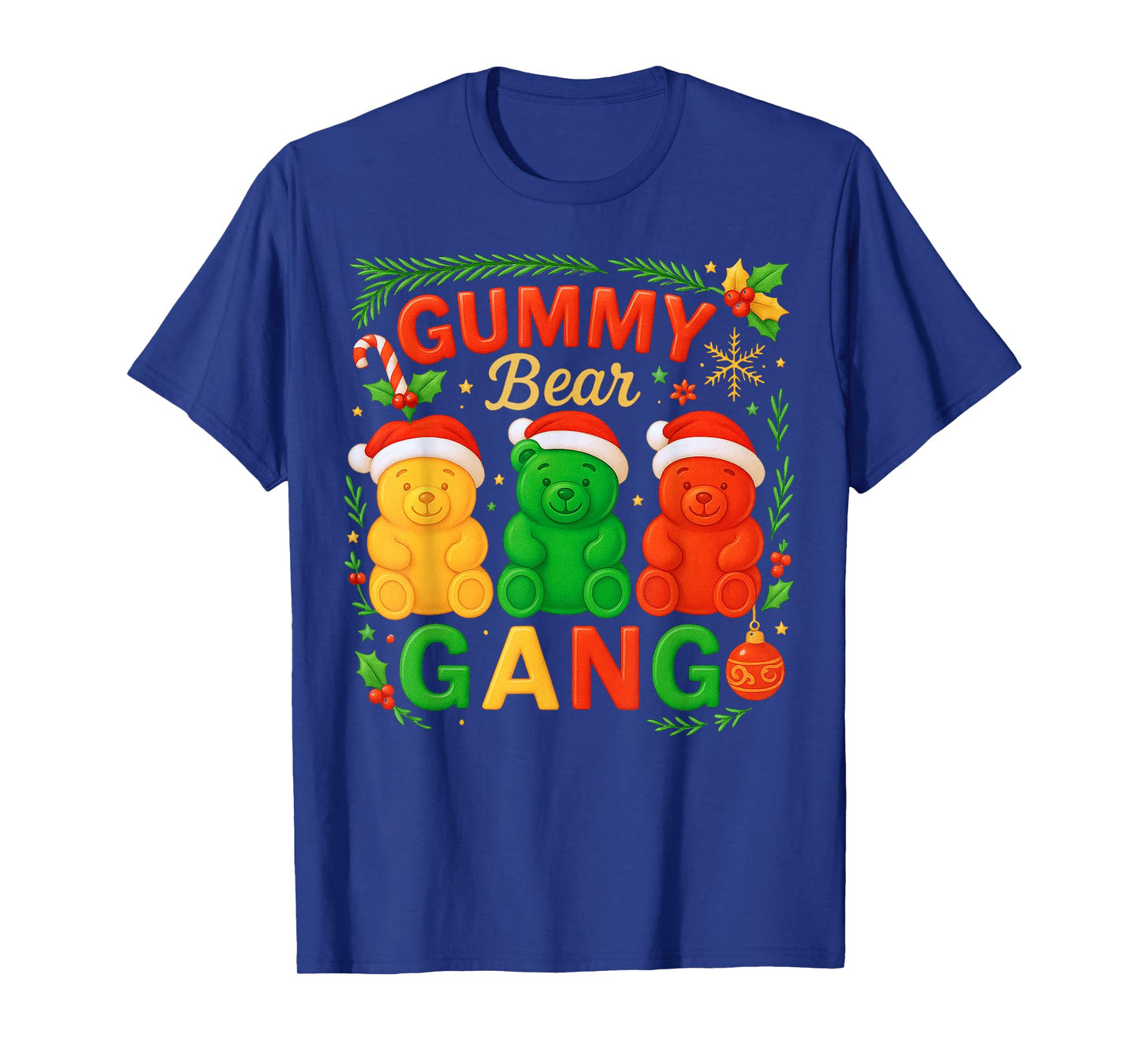 Gummy Bear Gang Christmas Candy Squad Kids Team Xmas Costume T-Shirt