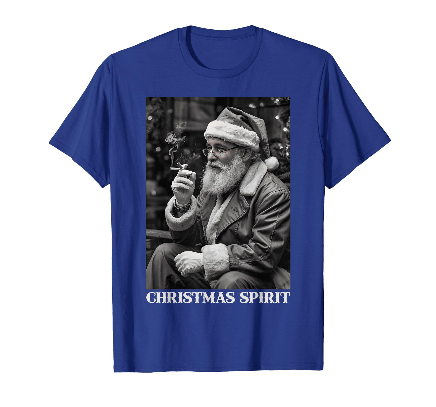 Retro Style Santa Claus Smoking Cigarette Christmas Spirit T-Shirt