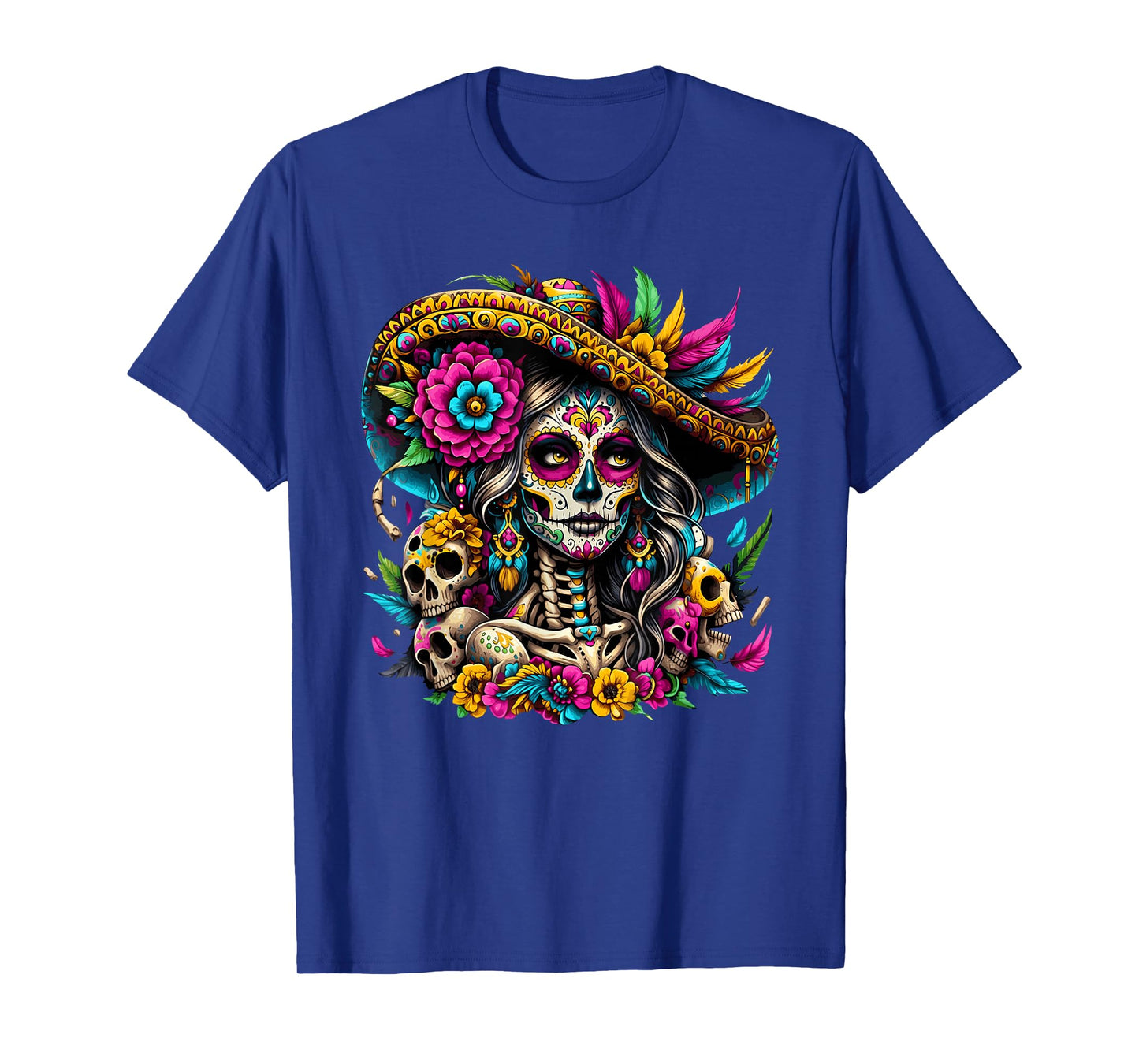 Dia De Los Muertos Mexican Day of The Dead Sugar Skull Women T-Shirt