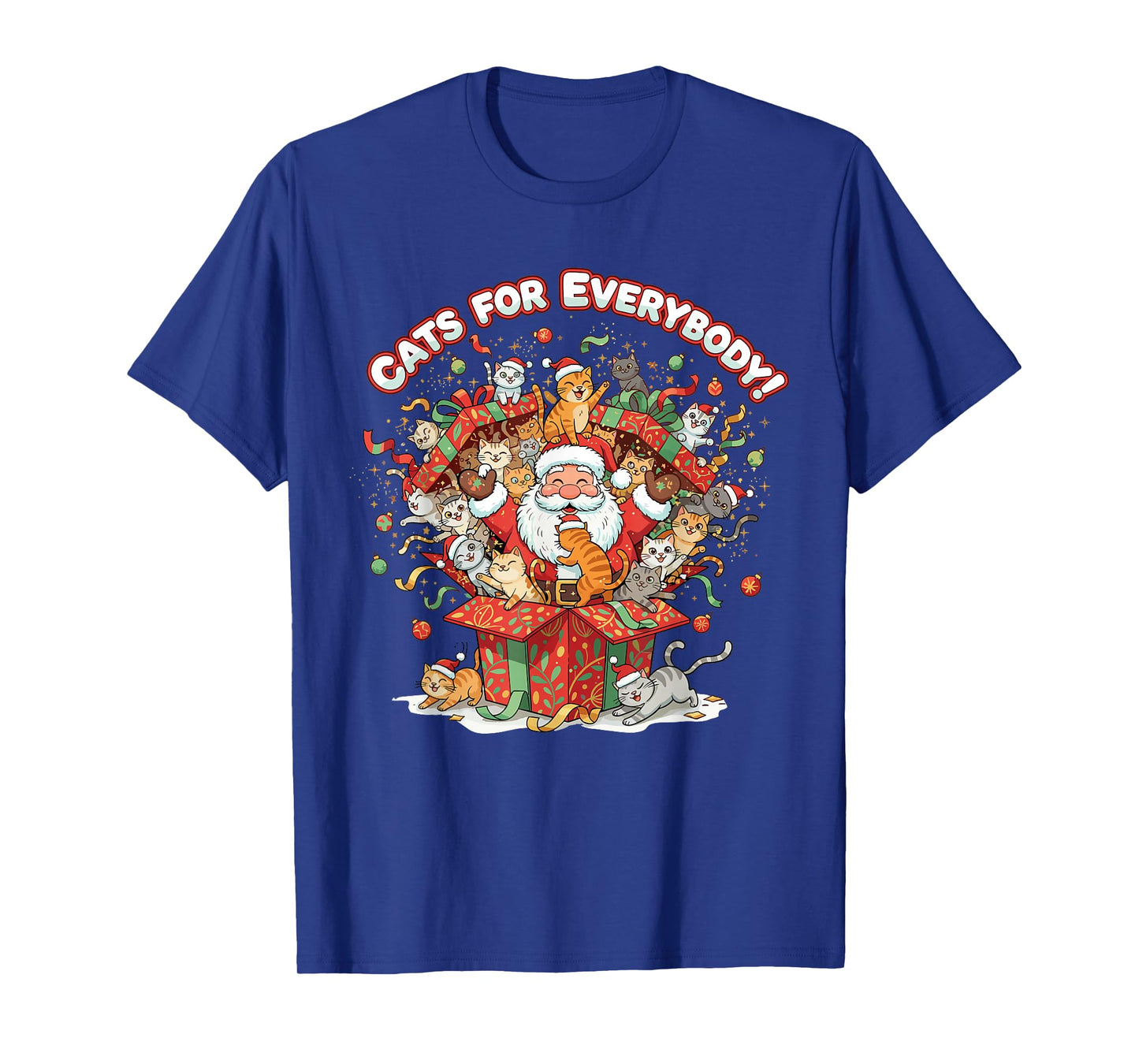 Cats for Everybody Christmas Shirt Crazy Santa T-Shirt