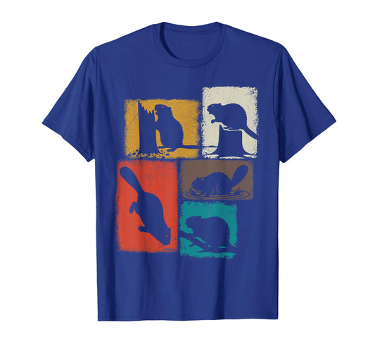 Beaver Vintage Collage Dam Builder T-Shirt