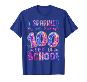 I Sparkler My Way Through 100 Days of School Student Teacher T-Shirt