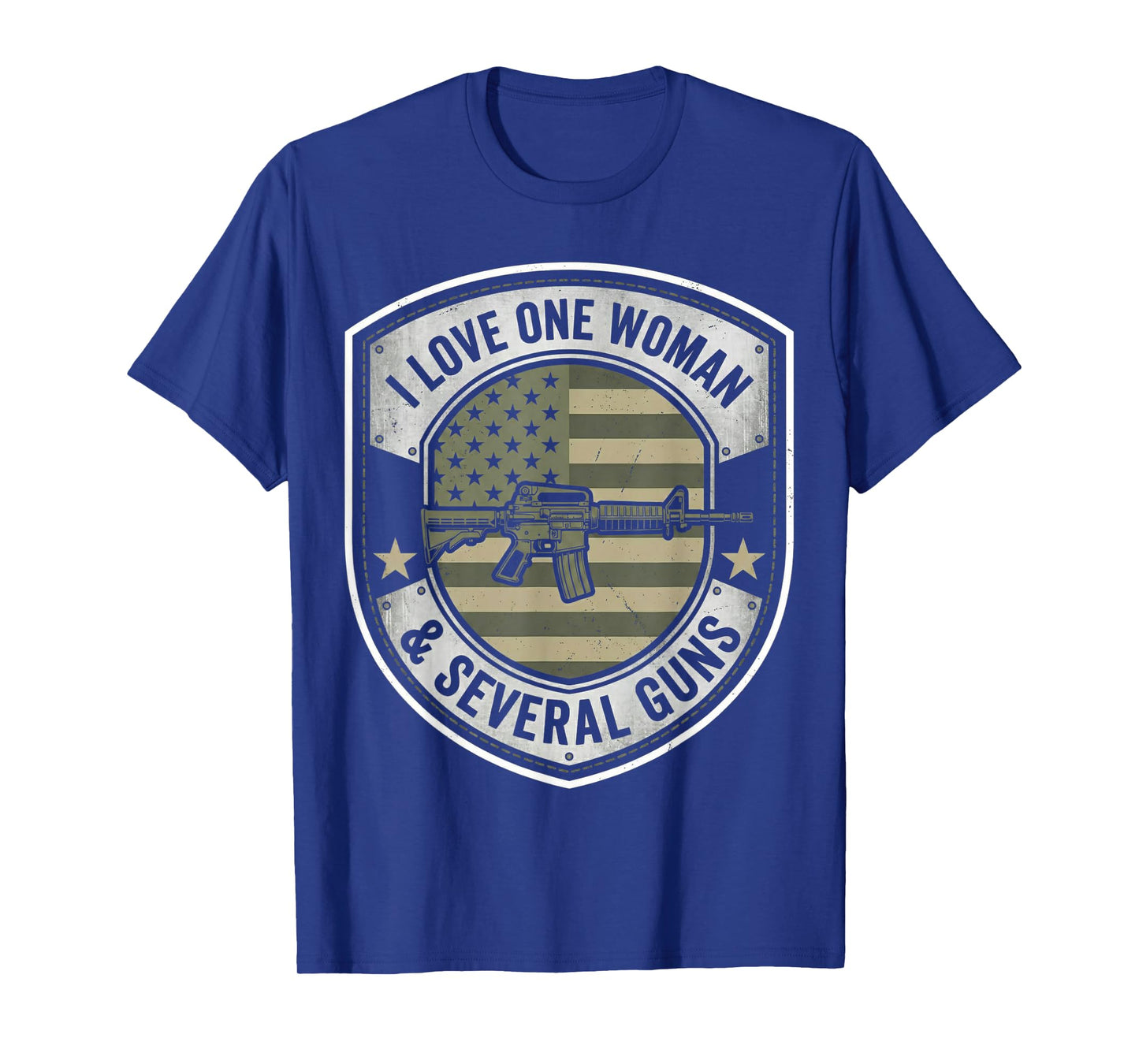 I Love One Woman & Several Guns Husband Funny Gun Mens T-Shirt