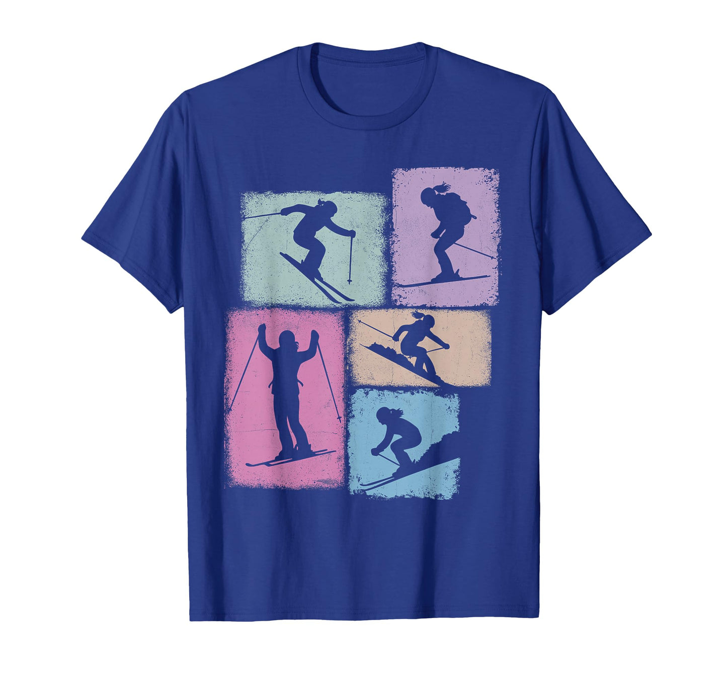 Skiing Collage Skier Women Kids Coach Youth Girl T-Shirt