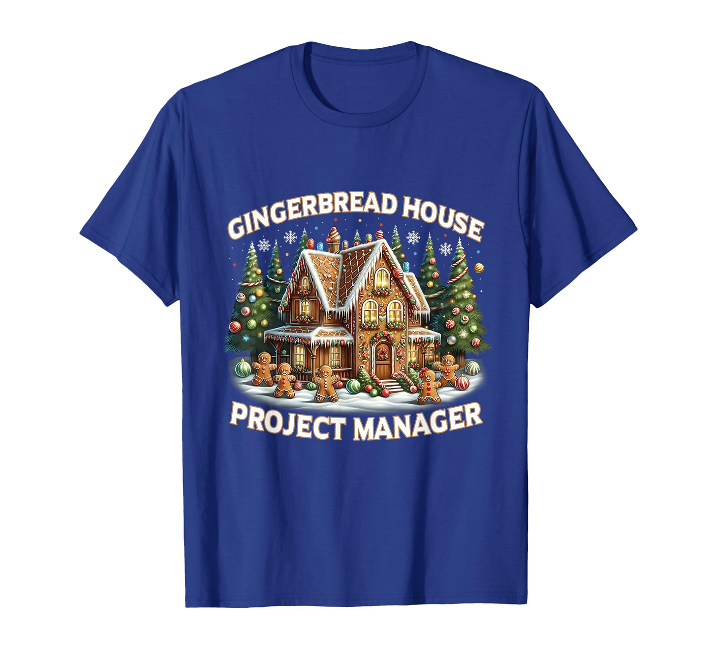 Gingerbread House Project Manager Funny Christmas T-Shirt