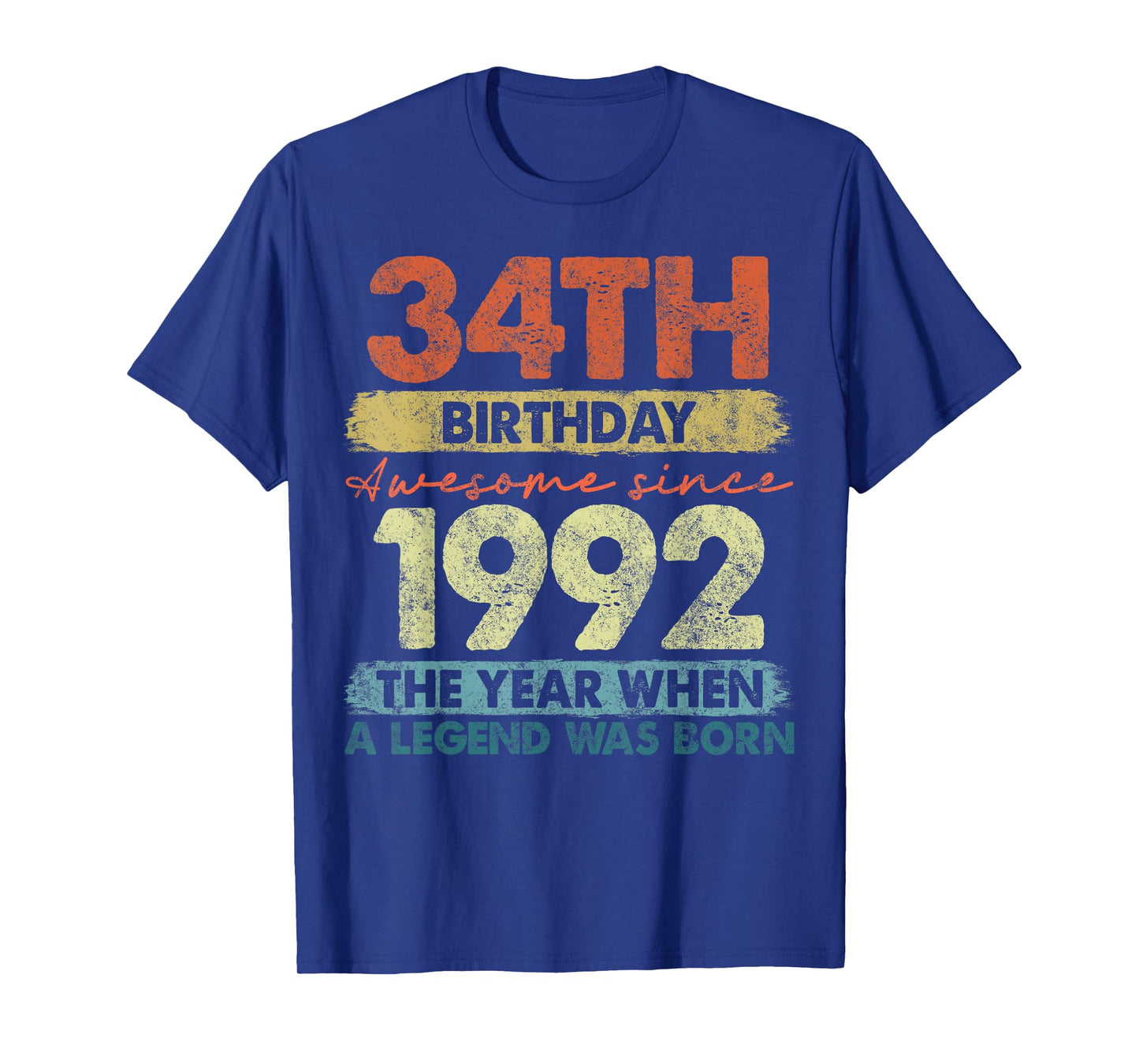 34 Year Old Gifts Vintage 1992 Limited Edition 34th Birthday T-Shirt
