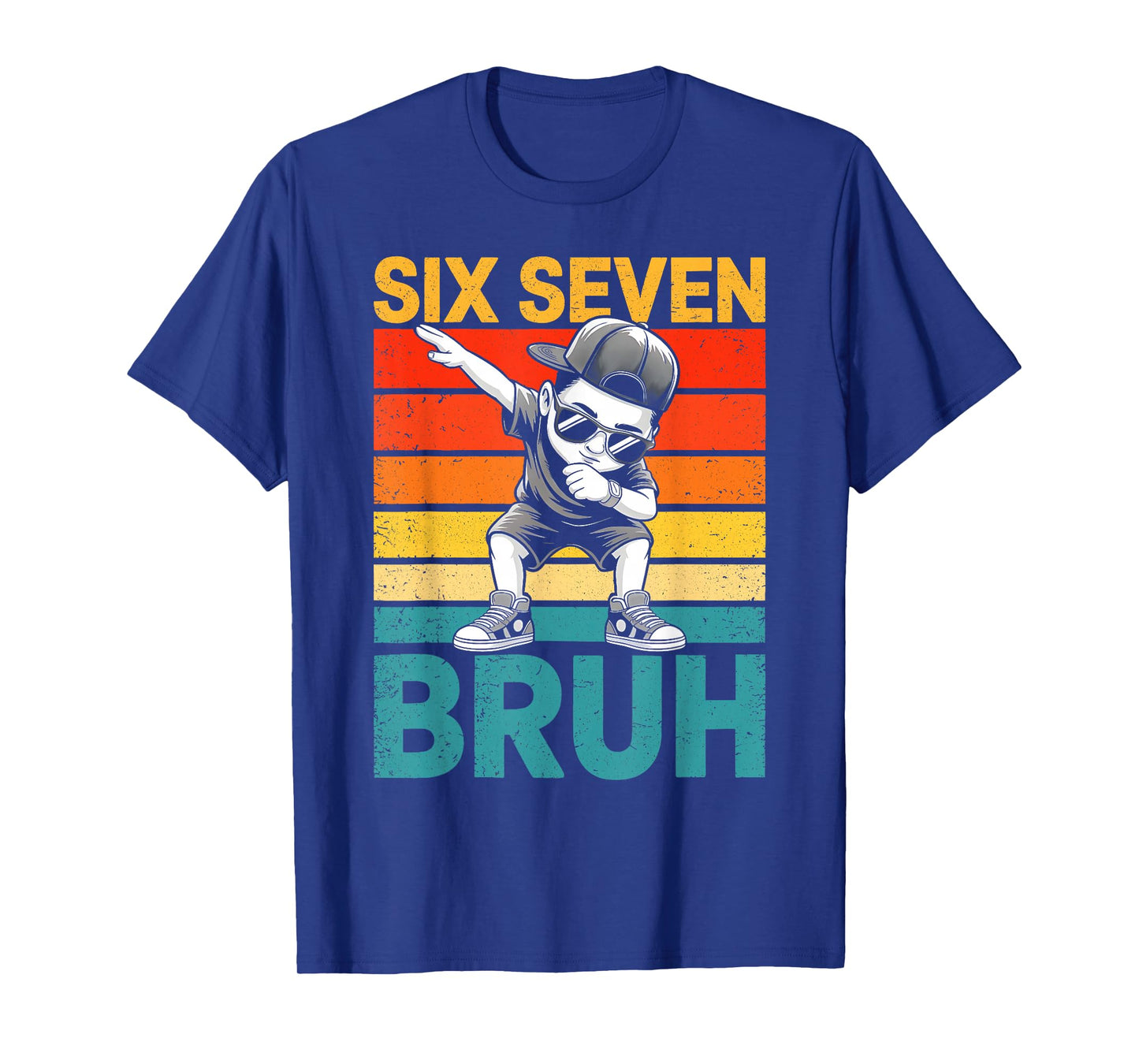 67 Meme Gen Alpha Slang 6 7 Six Seven Bruh Dabbing Boys Kids T-Shirt