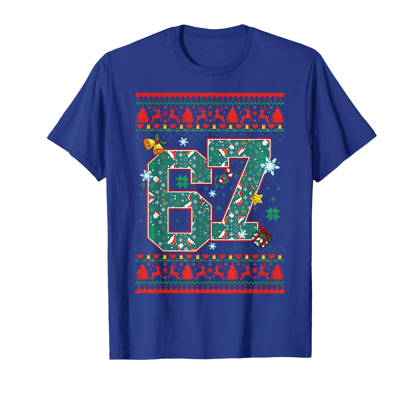 Retro 67 Six Seven Christmas Shirt Meme T-Shirt