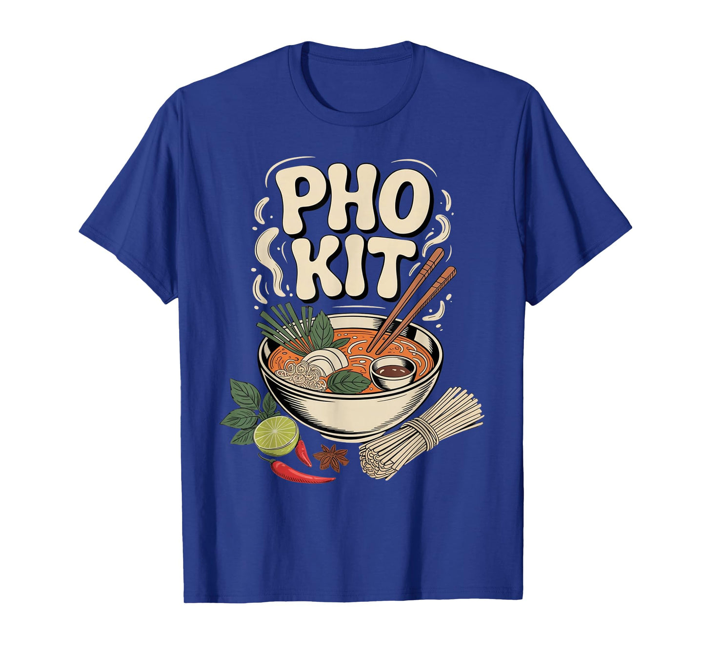 PHO Kit Vietnamese Noodle Soup Bowl Herbs Lime Chili T-Shirt