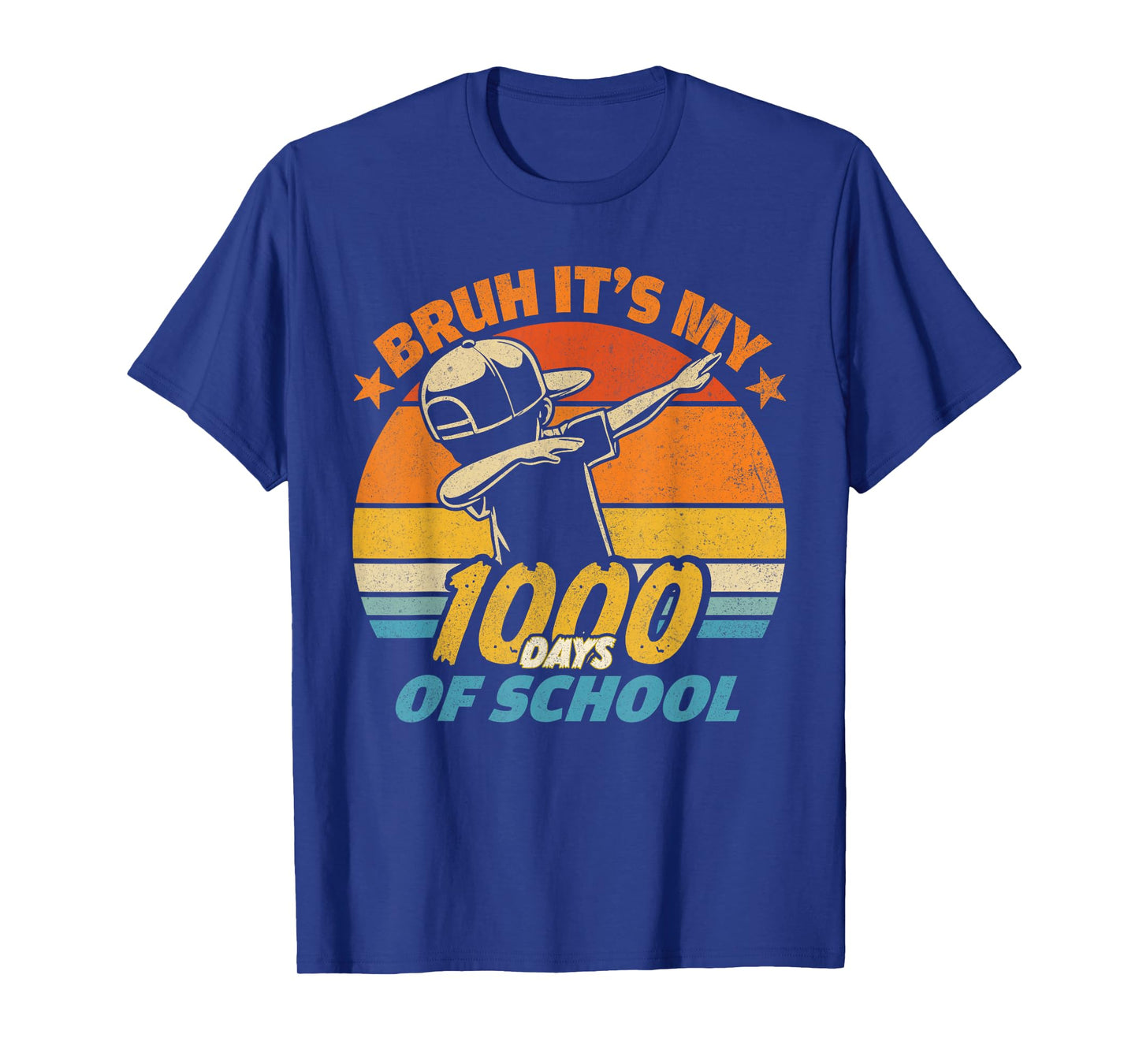 Bruh It's My 1000 Day of School Happy 1000th Day Boy Dabbing T-Shirt