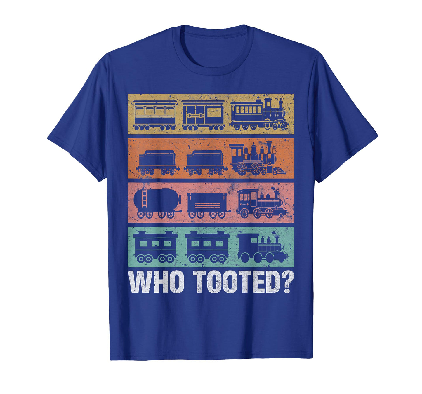 Who Tooted Funny Train Lovers Locomotive Railroad Collector T-Shirt