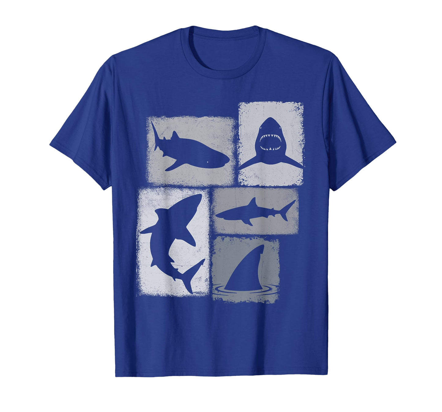 Shark Vintage Collage Ocean Lover Biologist T-Shirt