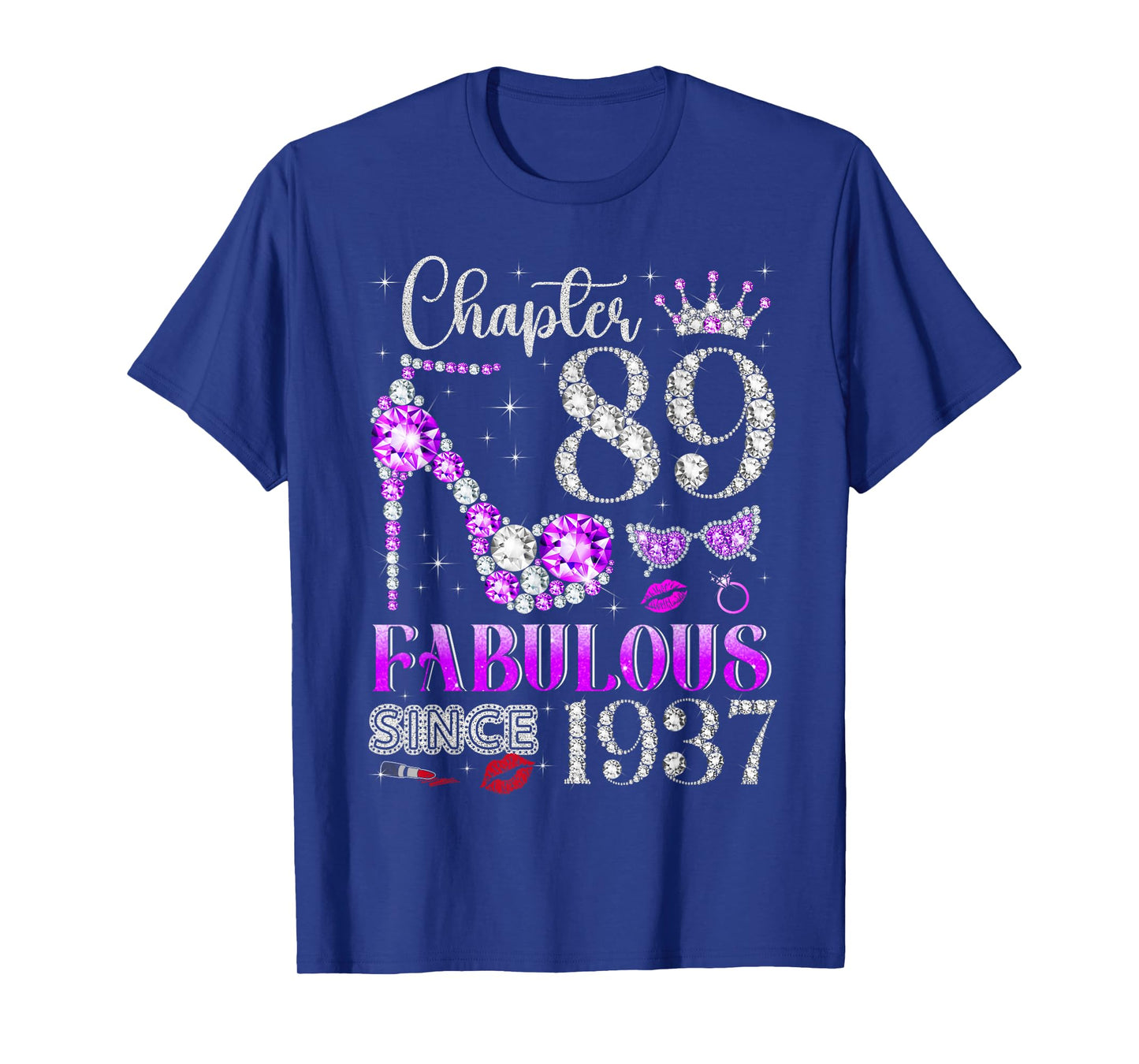 Chapter 89 Fabulous Since 1937 89Th Birthday Ladies Girls T-Shirt