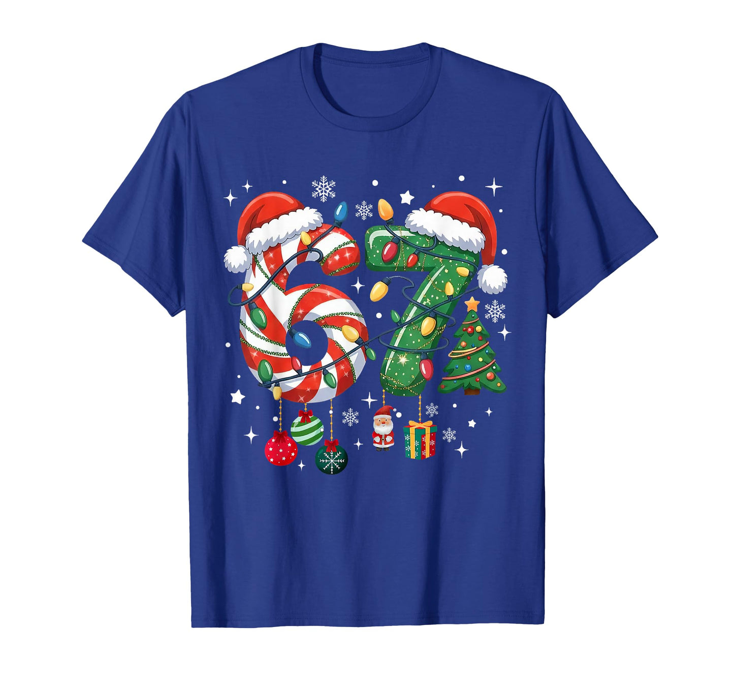 Meme 6 7 Christmas Matching Outfit Six Seven Trendy T-Shirt