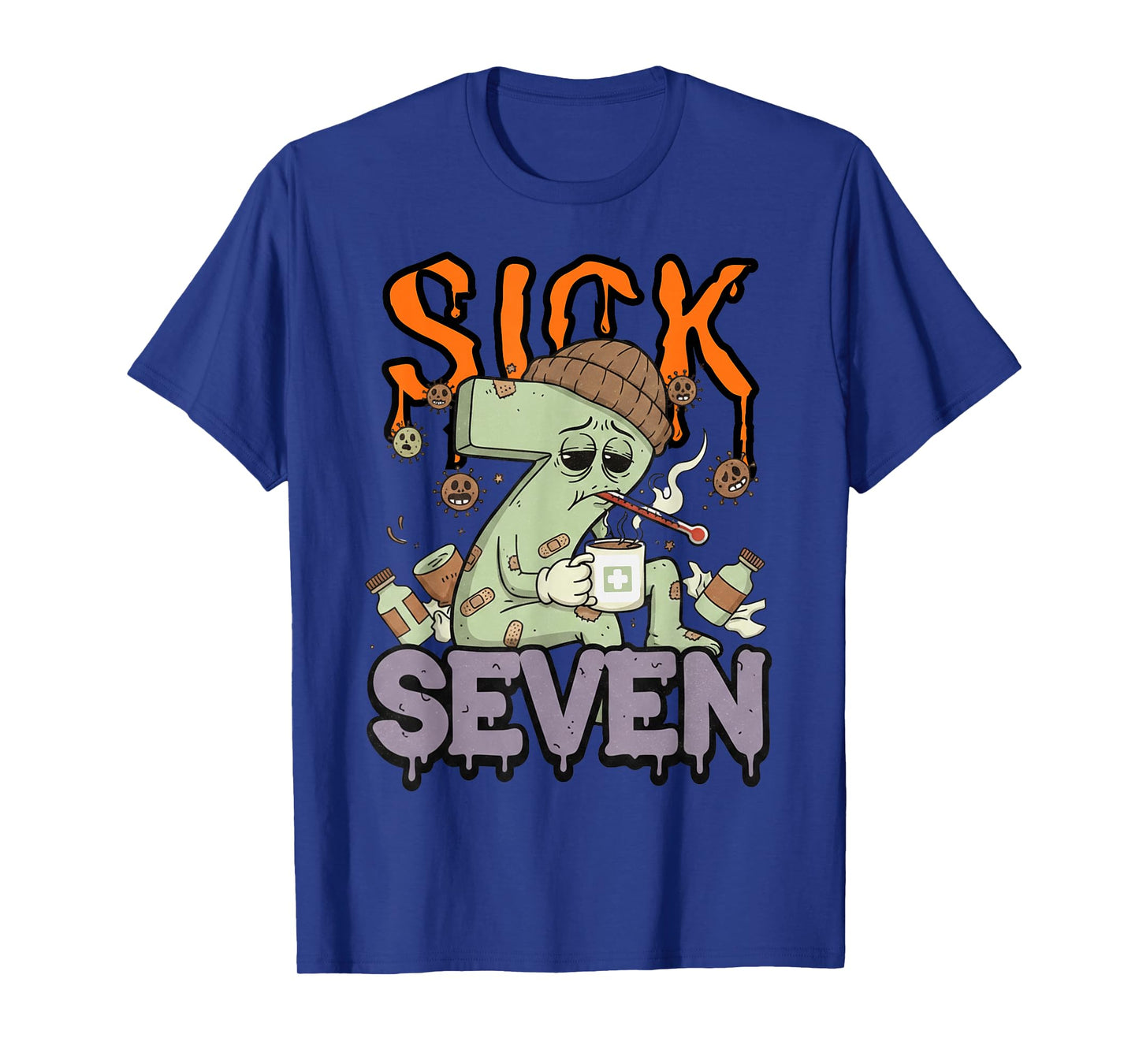 Sick Seven Meme Tee 67 Six Seven Funny Wordplay Halloween T-Shirt