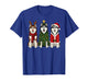 Retro Christmas Siberian Husky Santa Reindeer Dog Lover T-Shirt