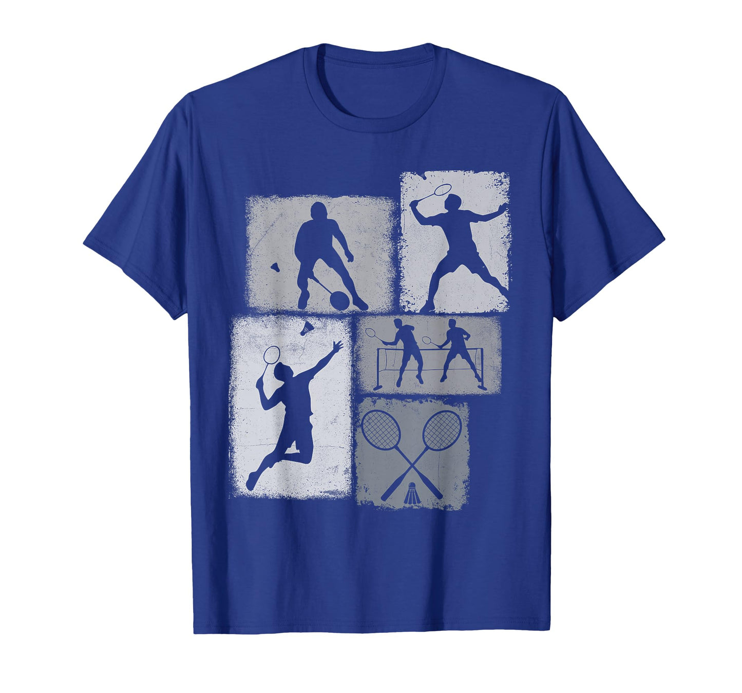 Badminton Player Collage Men Kids Coach Youth Boys T-Shirt