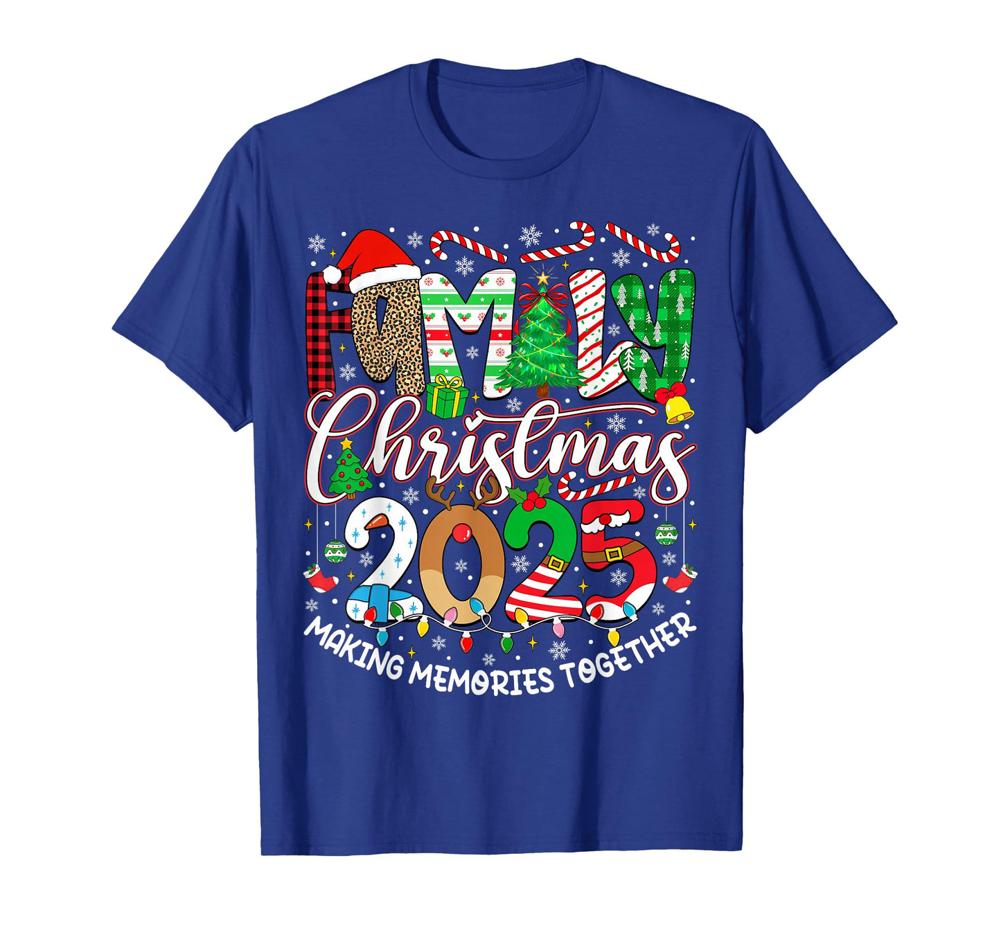 Family Christmas 2025 Squad Santa Elf Xmas Matching Outfit T-Shirt
