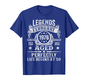 Legends were Born in February 1976 Vintage 50th Birthday Men T-Shirt