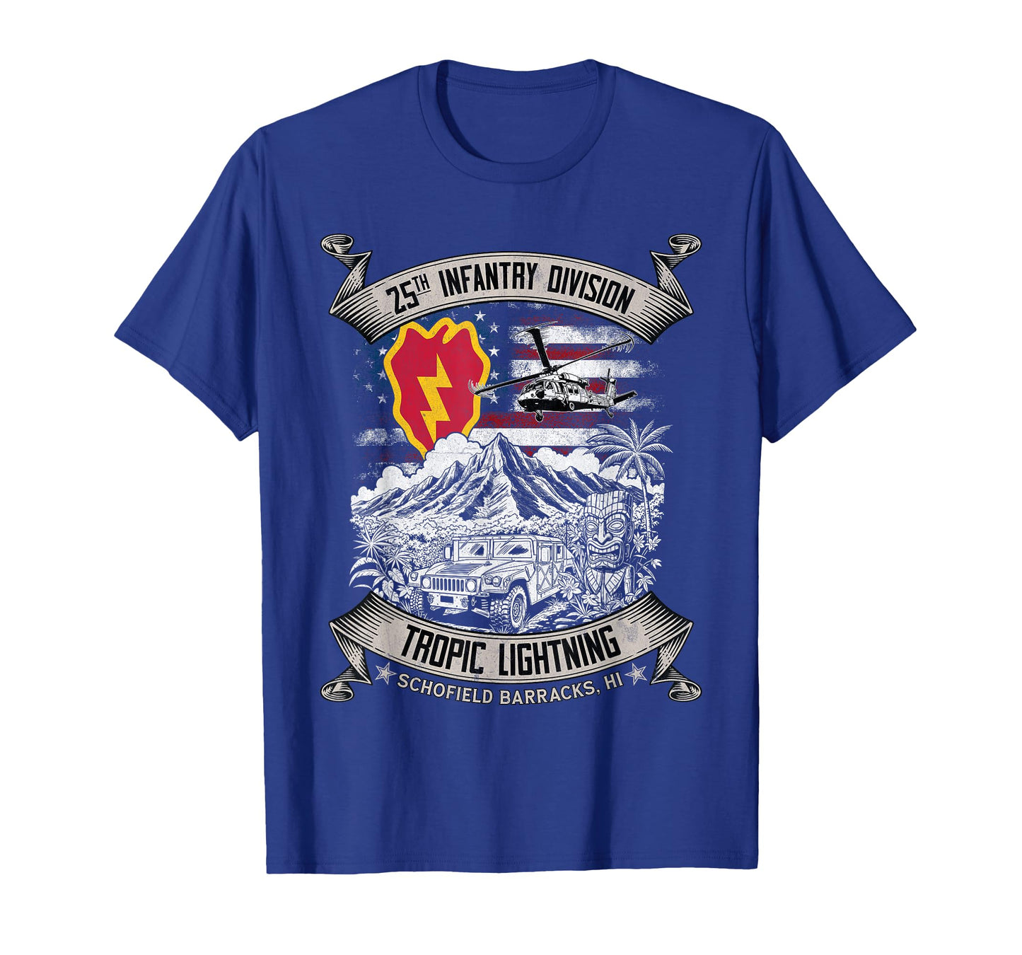 25th Infantry Division Tropic Lightning Hawaii Veteran Gifts T-Shirt