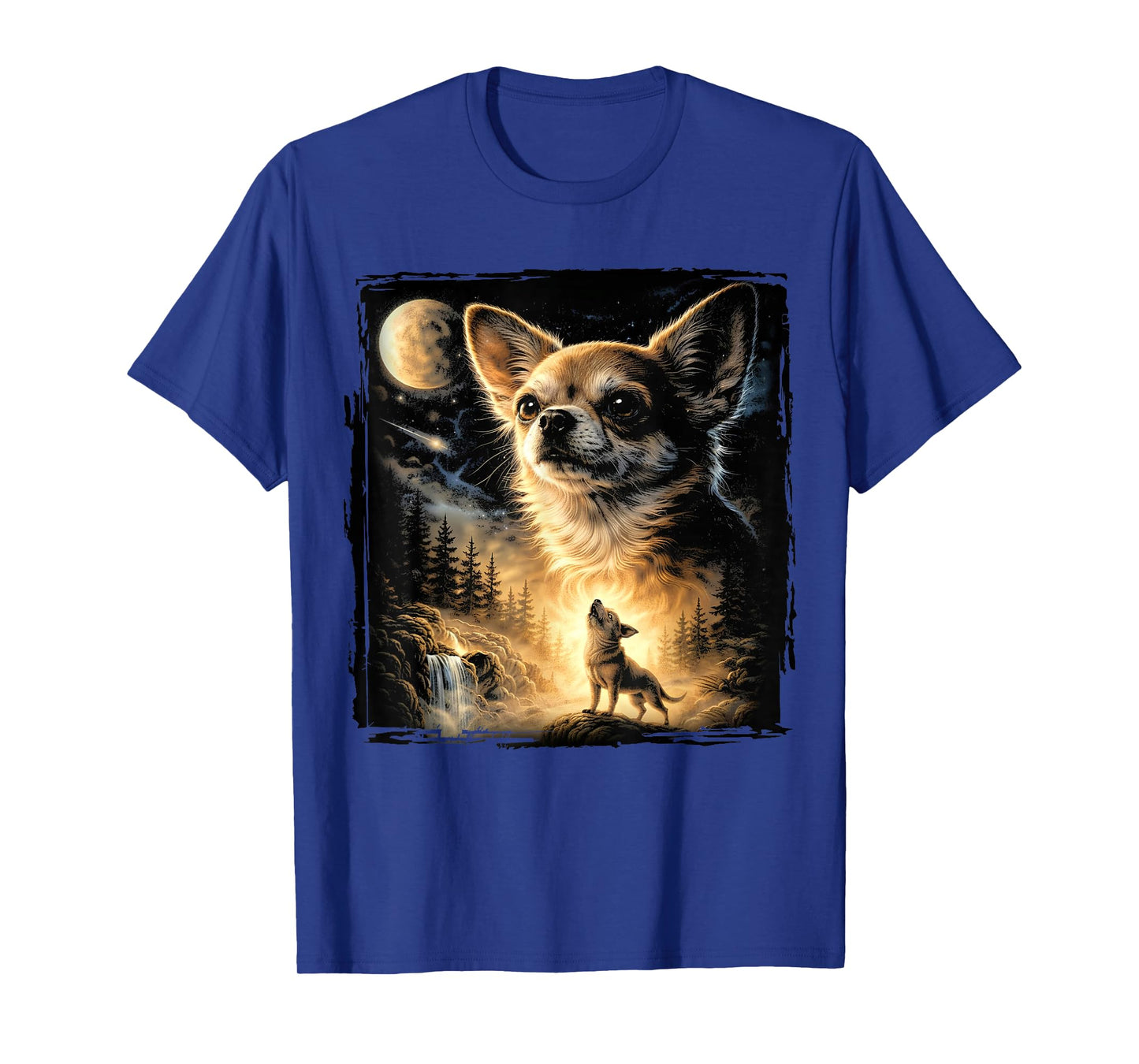 Vintage 90s Chihuahua Howling At The Moon Chihuahua Dog Mom T-Shirt