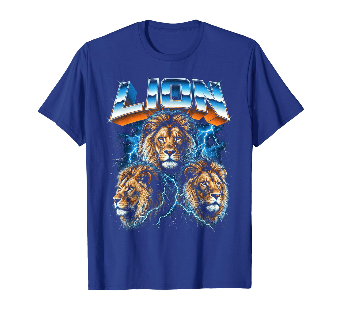 Lion Vintage 80s Retro Funny Africa Lion 90's Men Women T-Shirt