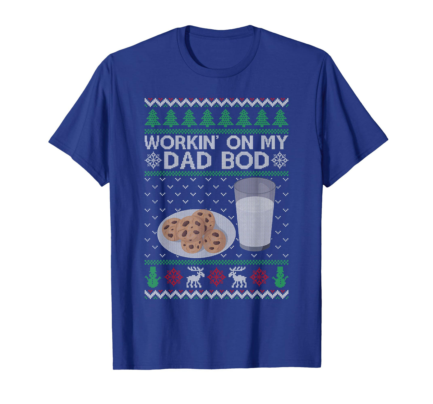 Workin' On My Dad BOD Ugly Christmas Sweater New Mom Dad T-Shirt