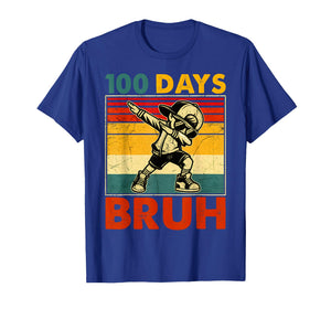 Bruh 100 Days of School 100th Day of School Dabbing Boys T-Shirt