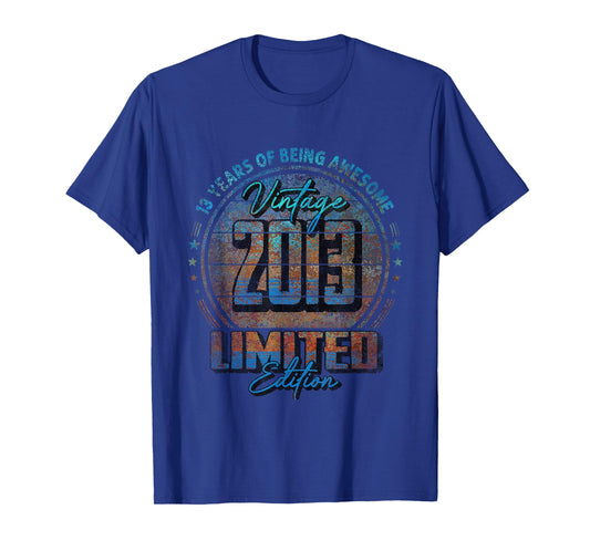 Vintage 2013 Limited Edition Shirt 13 Year Old 13th Birthday T-Shirt