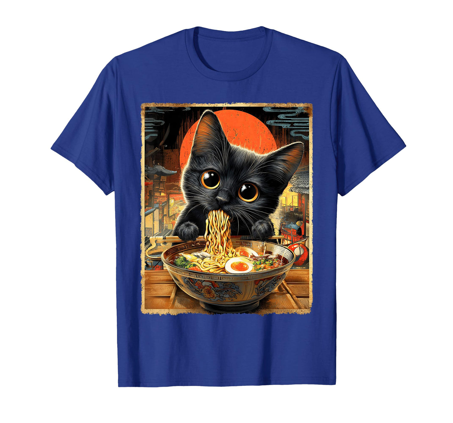 Funny Ramen Cat Noodle Lovers Anime Otaku T-Shirt