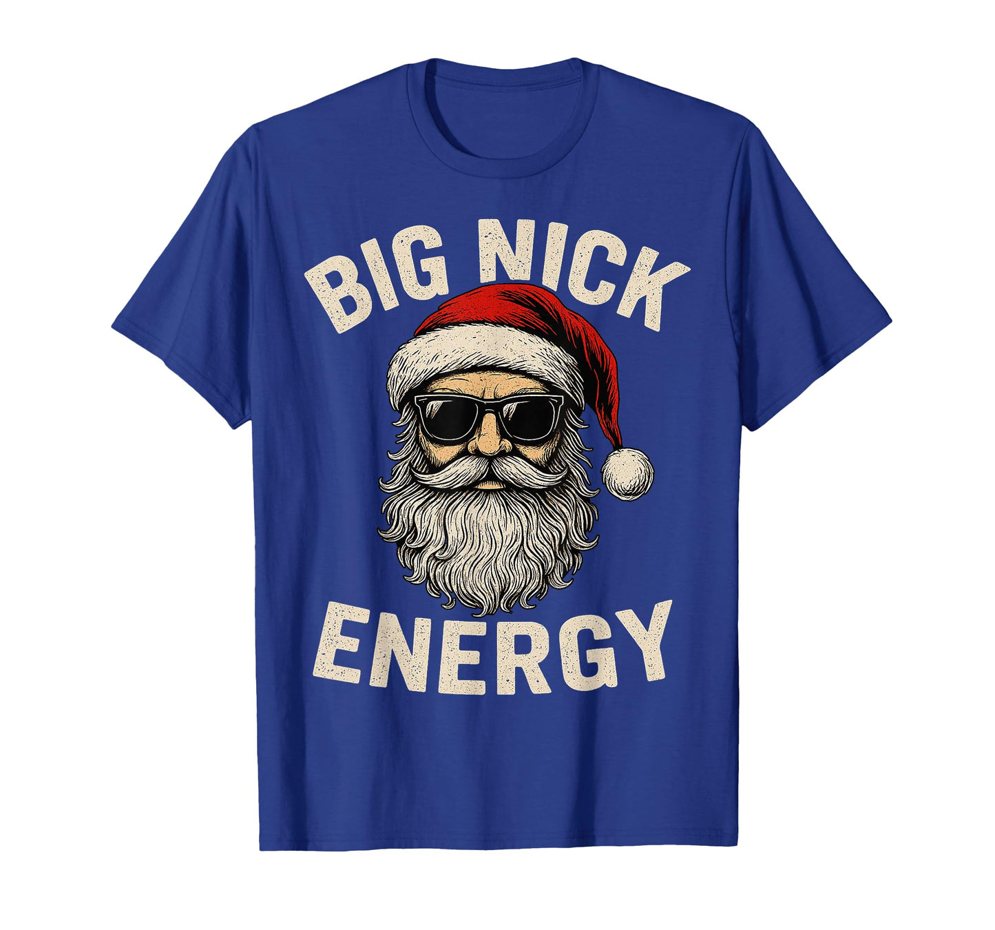 Big Nick Energy Funny Santa Christmas Vintage Pajama T-Shirt