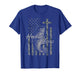 Hooked on Jesus Christian American Flag Fishing T-Shirt