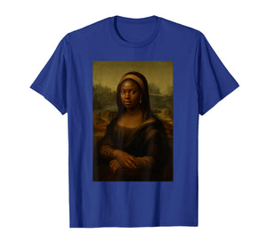 Black Mona Lisa Afro African American Melanin Black History T-Shirt