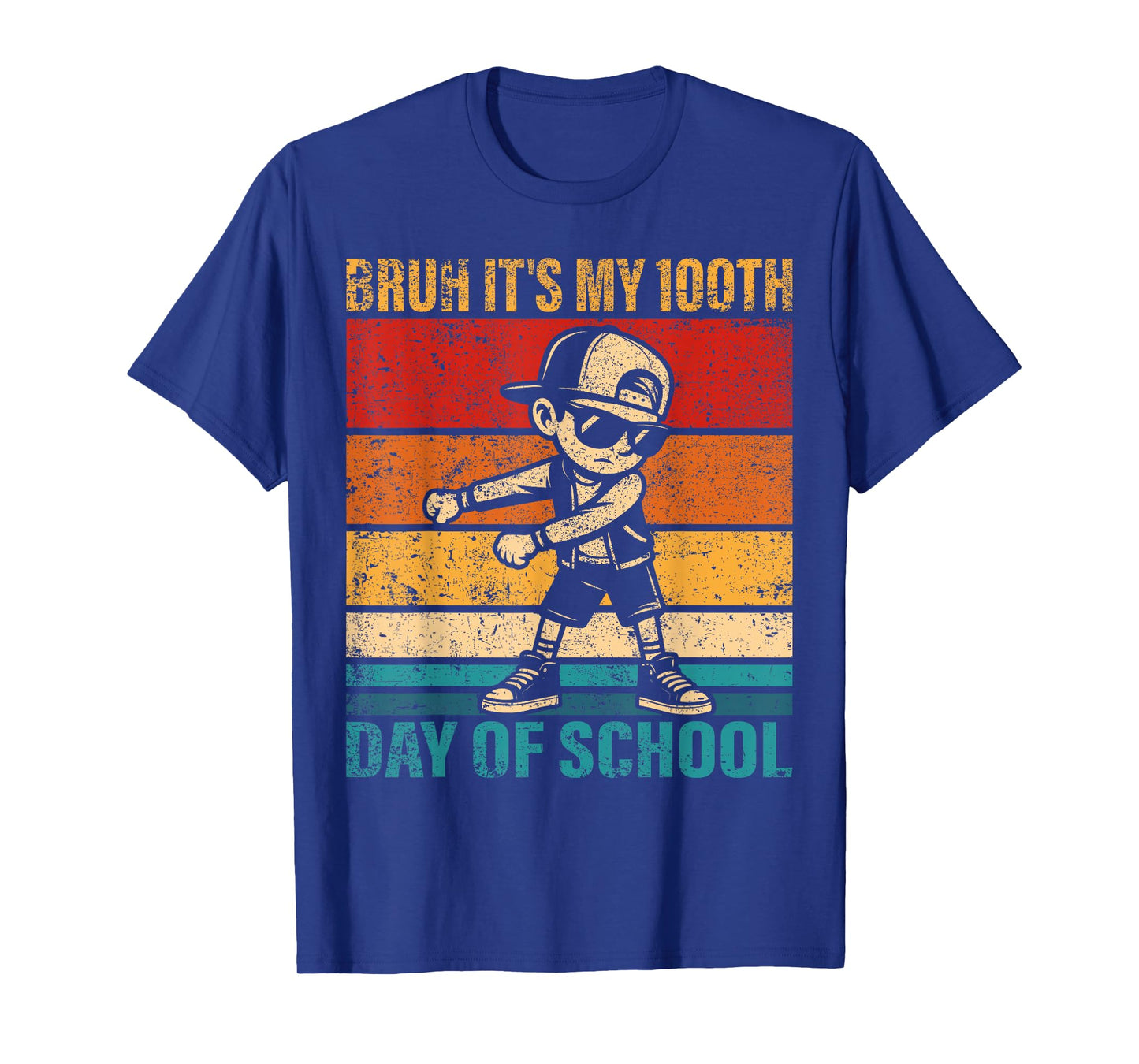 Bruh It's My 100th Day of School Flossing Boy Student Squad T-Shirt
