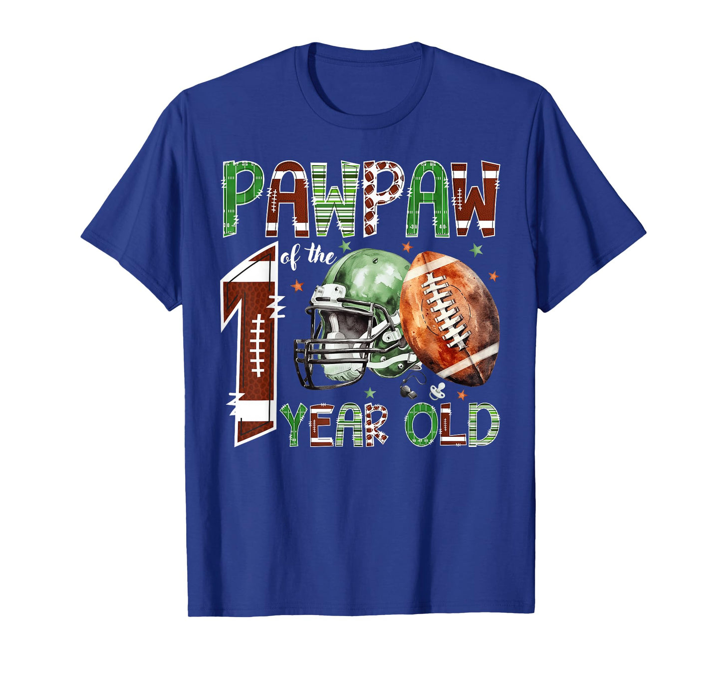 Pawpaw of The 1 Year Old Football Lover 1st Birthday Boy T-Shirt