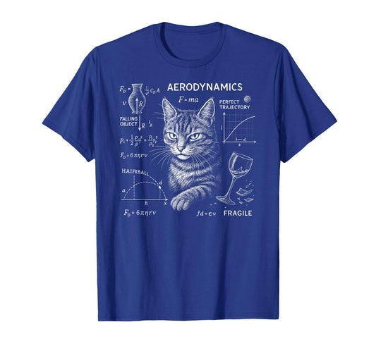 Funny Cat Math Physics Equations Science Humor T-Shirt