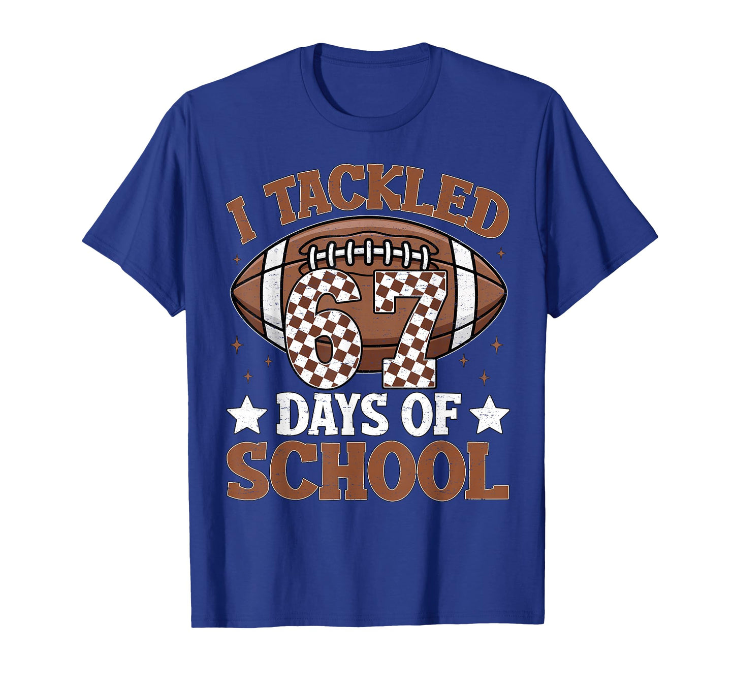 I Tackled 67 Days of School Football 67 Days Smarter Kid Boy T-Shirt