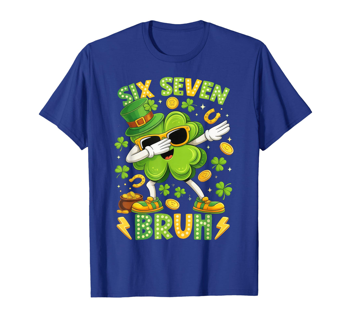 Six Seven 67 Meme Cool St Patricks Day Boys Girls Kids T-Shirt